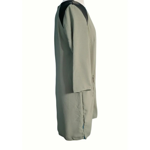 H & M Khaki Green Shift Dress Size 12 - Picture 2 of 8